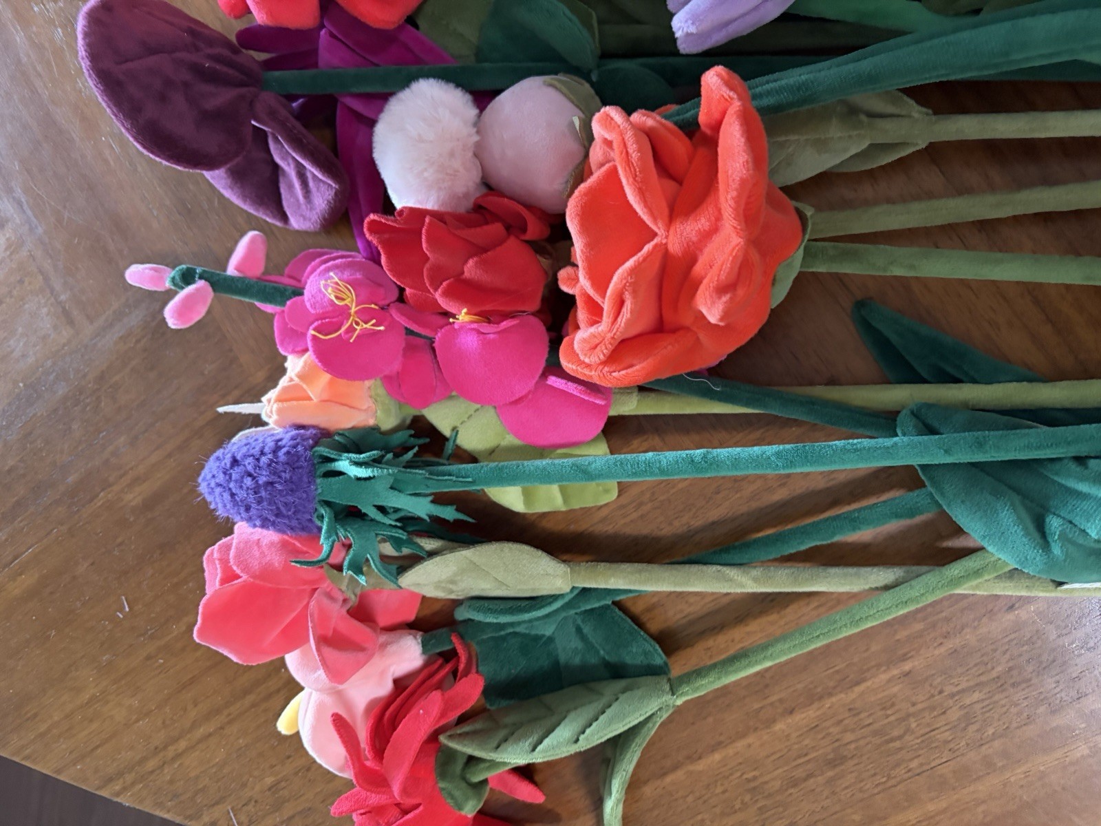FLOWER MARKET Artificial Fabric Flower Stems Multicolor Original dust bag 2025