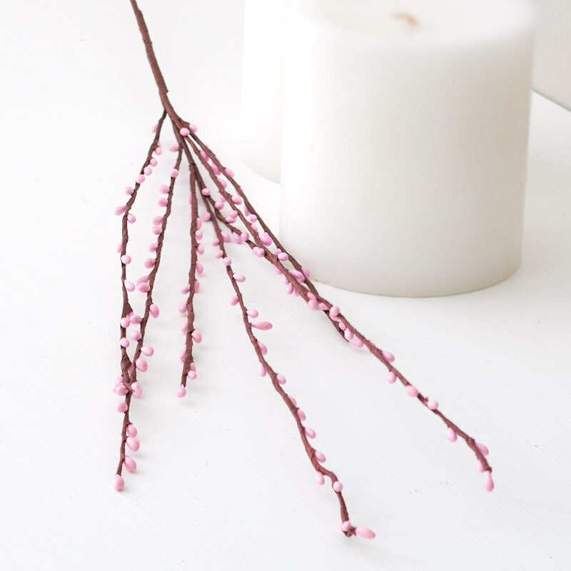 Package of 6 Pink 23-1/2″ Pip Berry Floral Sprays