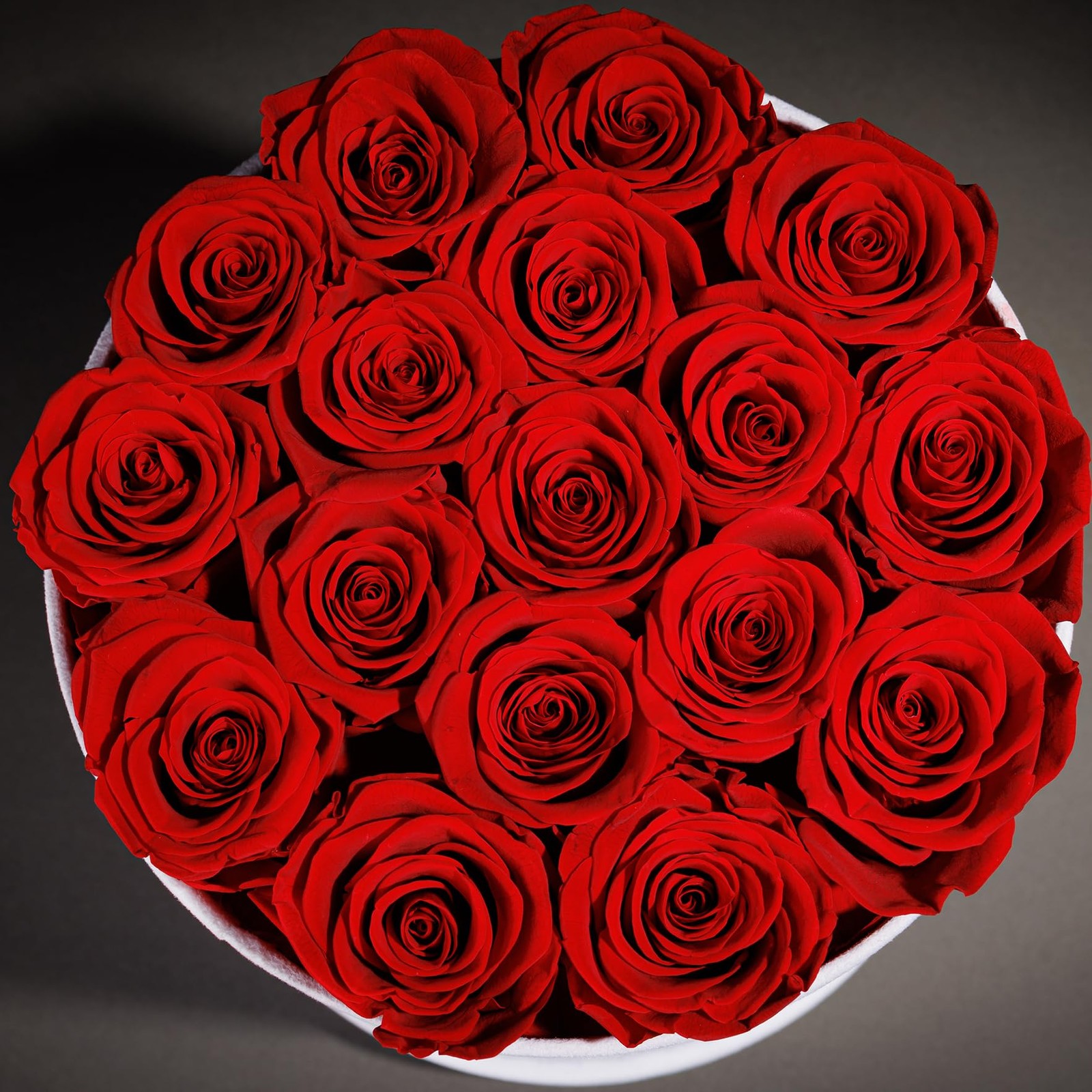 17 Flowers In Luxury Suede Box Preserved Roses Red For Mom Birthday Gift
