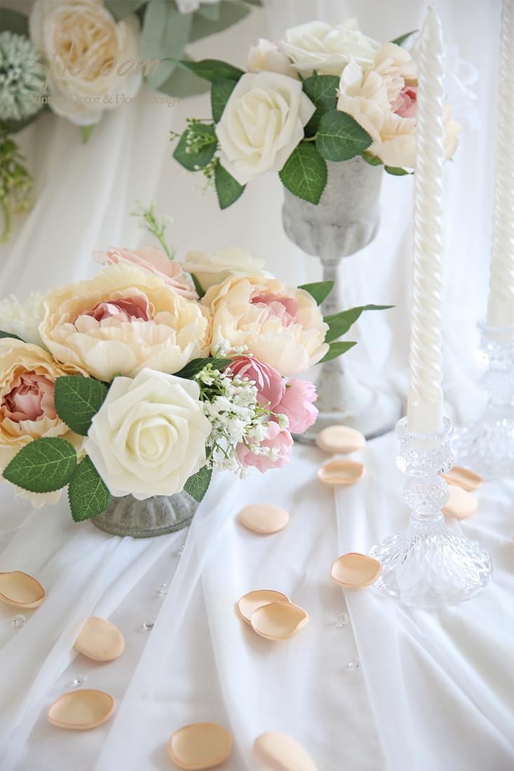 300pcs Rose Petals Champagne Faux Silk Flower Petals for Wedding Flower Girl …