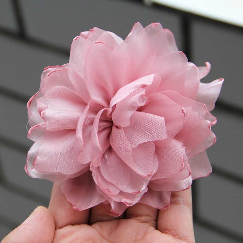 10CM Chiffon Handmade 3D Fabric Artificial Gauze Flower For Wedding Dress Hats