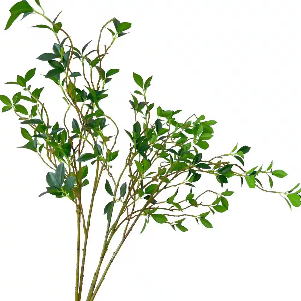 27 In. Green Artificial Ficus Tree Branches Foliage for Vase Fillers Home Office