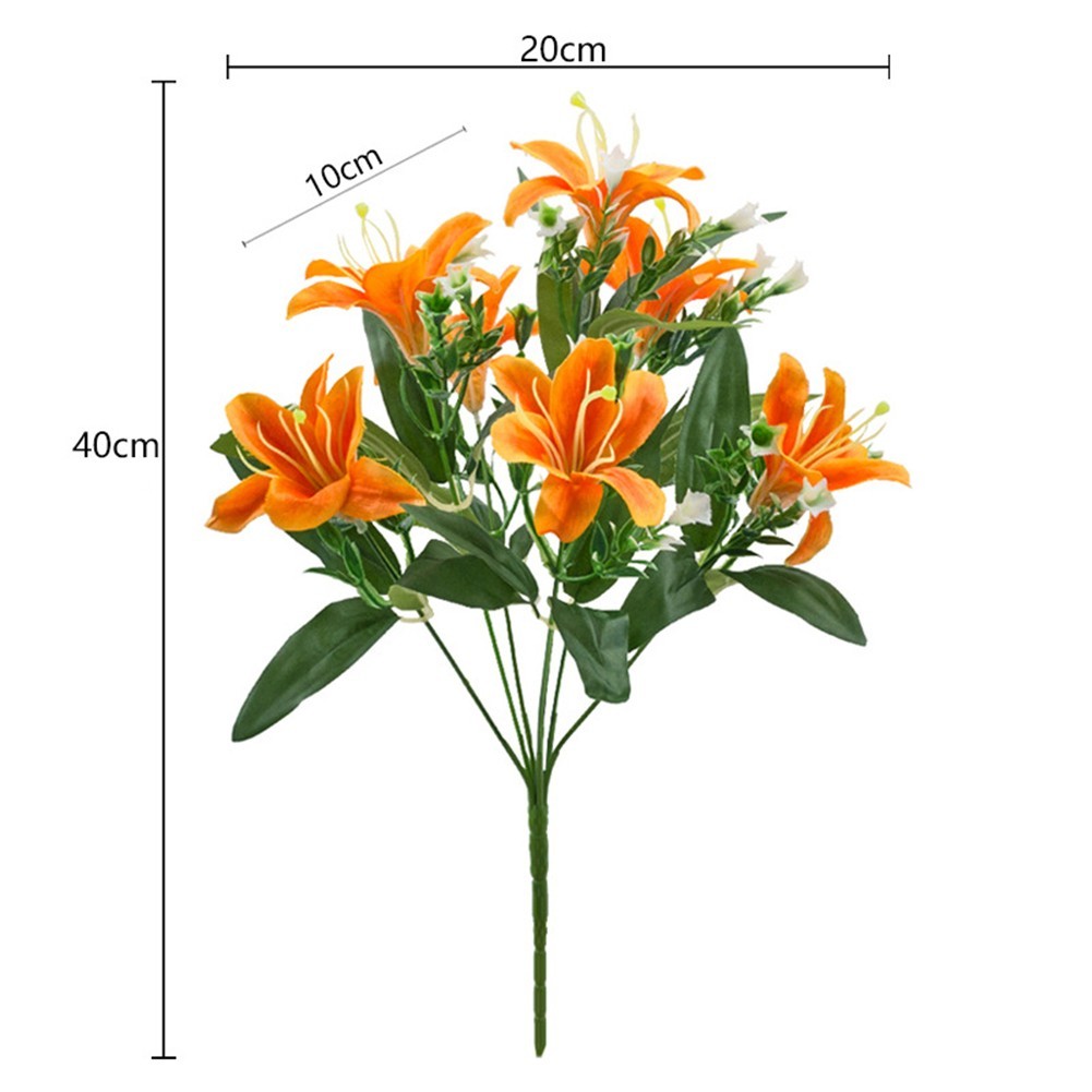 Realistic Artificial Lily Bouquet for Elegant For Wedding and Home Decor