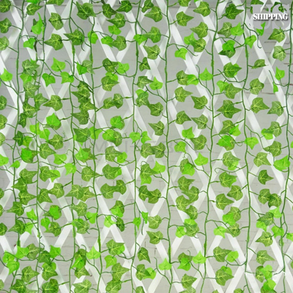 12 Strands 94 FT Artificial Ivy Vines Leaves Silk Garland for Home Office Decor