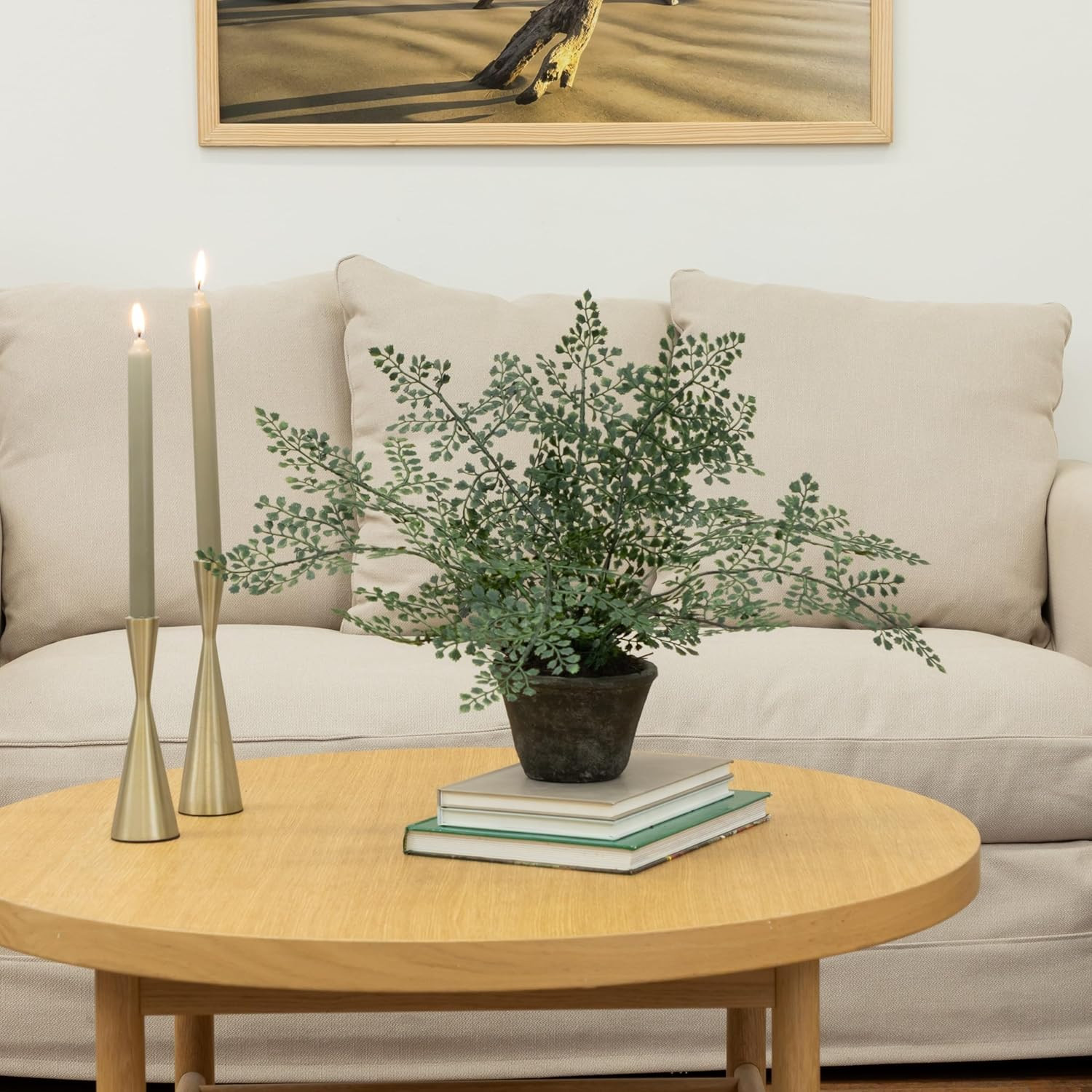 4251 Maiden Hair Artificial Plant in Planter Green Small
