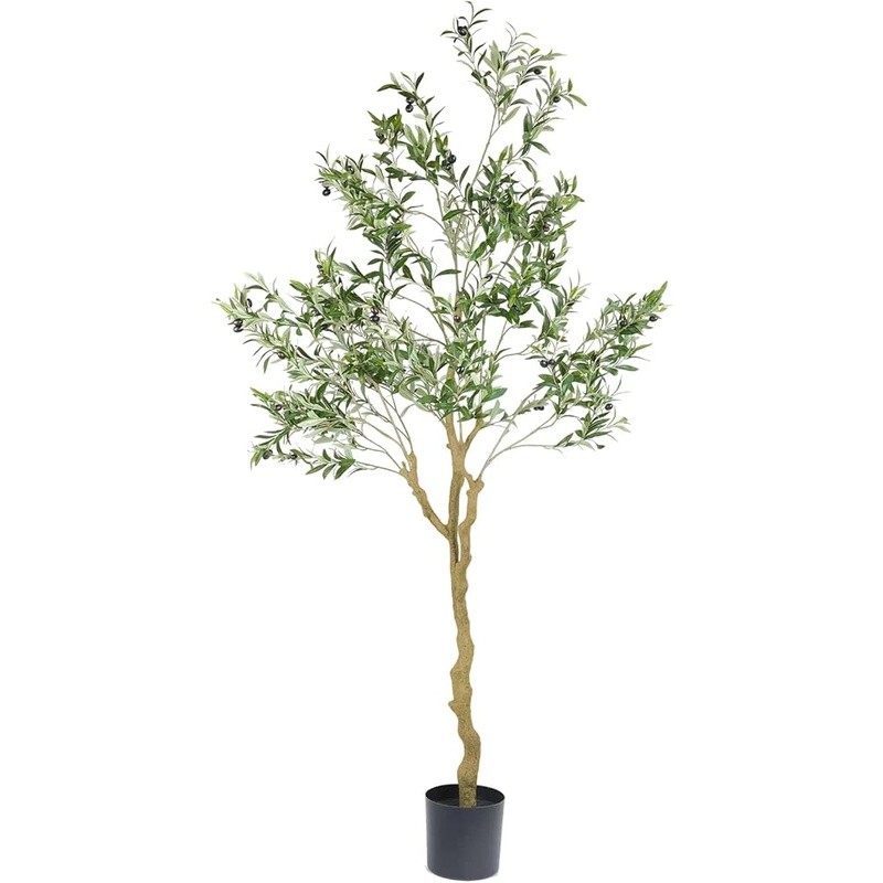 Realistic Artificial Olive Tree Lifelike Green Decor Indoor Plant Gift Idea New