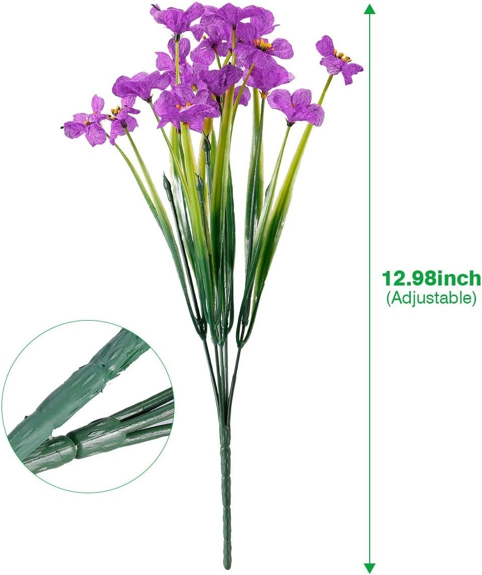 Maintenance-Free Purple Artificial Flowers – 20 Bundles for -Round Beauty