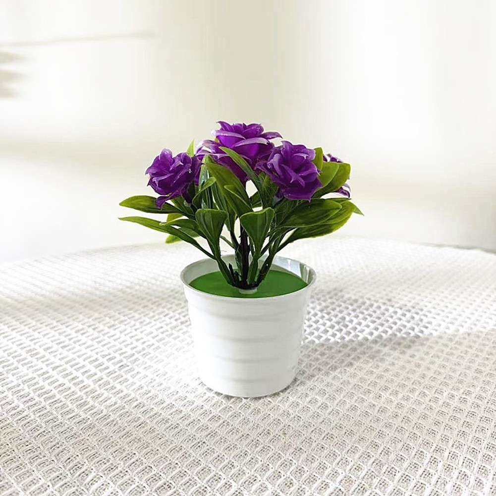 Compact Artificial Roses 14cm Tall with 12cm Width for Small Space Decor Needs