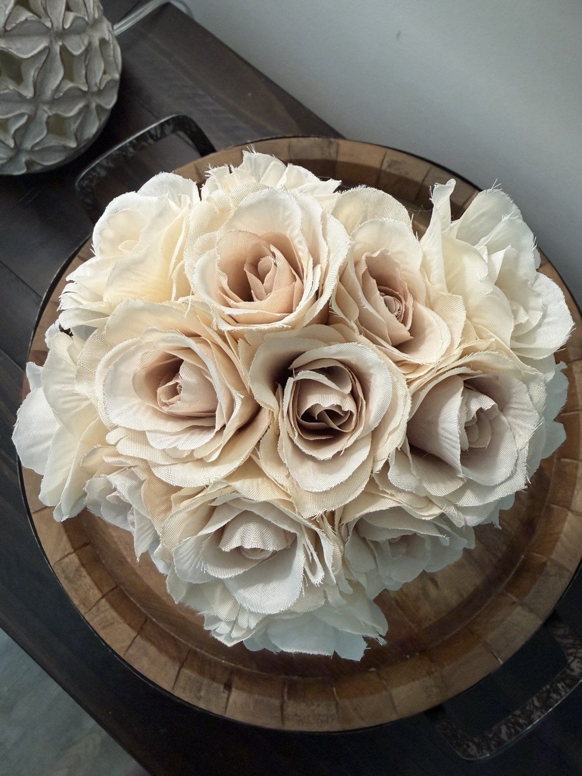 Faux Roses Flowers Only (Vase Not Included) Bouquet Arrangement 11″H X 8″W