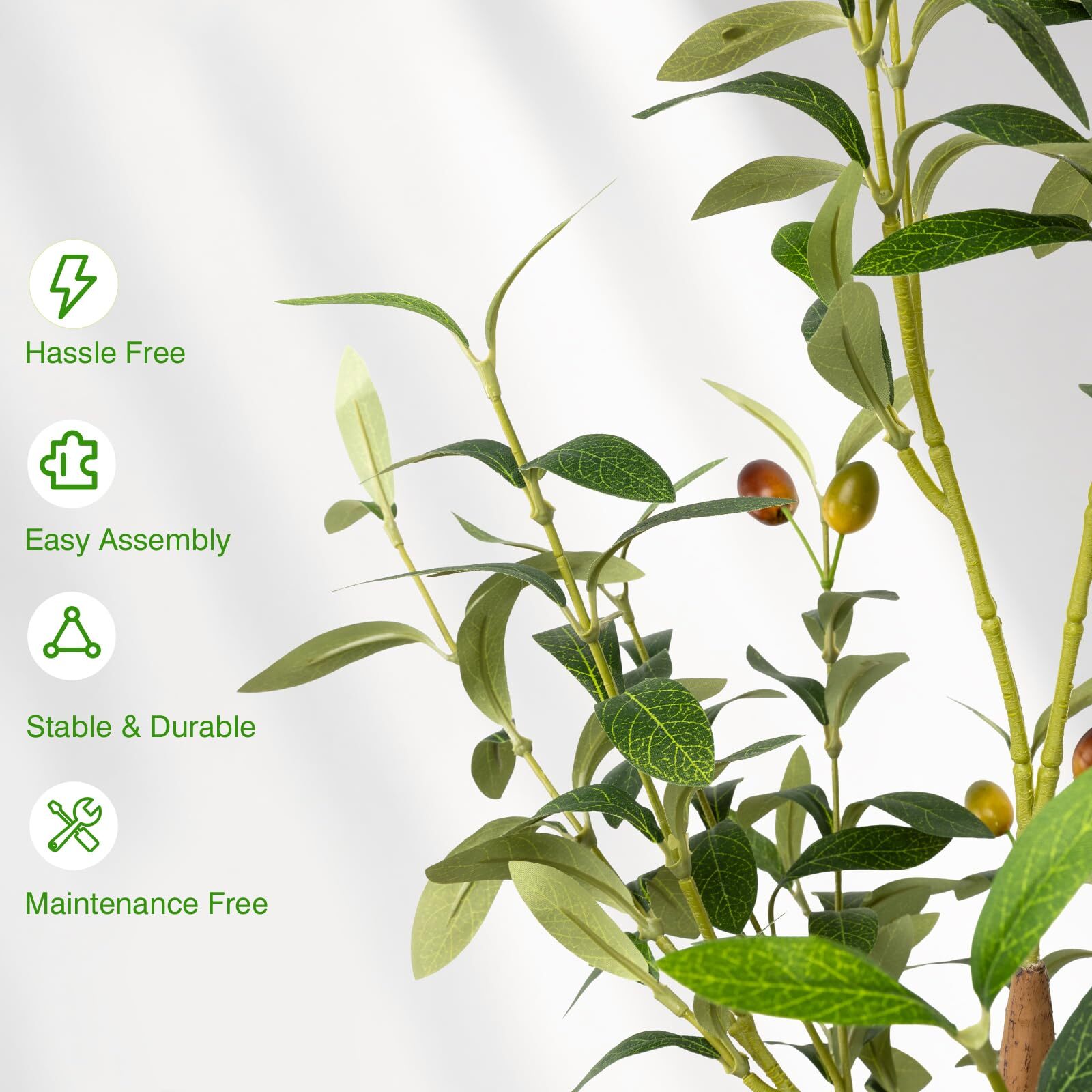 LuceAlberi Artificial Olive Trees 6FT – Large Faux Olive Tree for Indoor with Wh