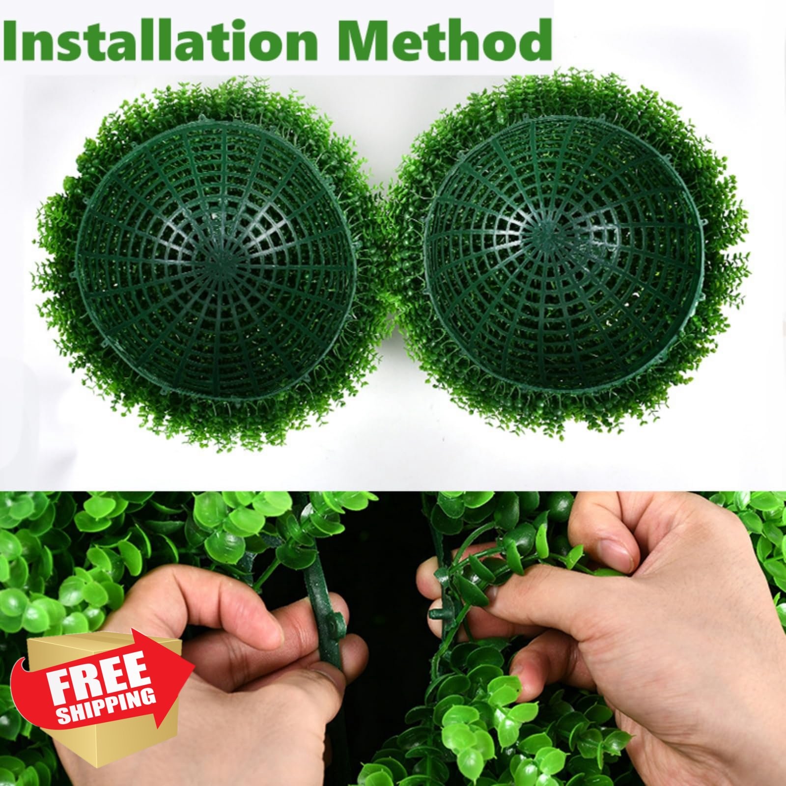 4pk 14 Inch Artificial Boxwood Topiary Balls Garden Spheres