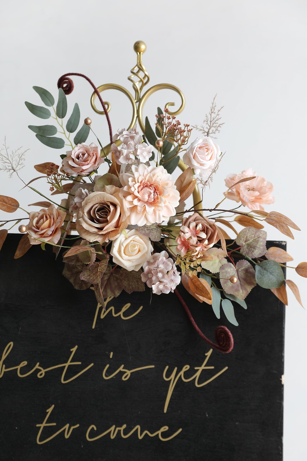 Artificial Flowers Combo Set Fake Flower Leaf Box with Stems for DIY Wedding …
