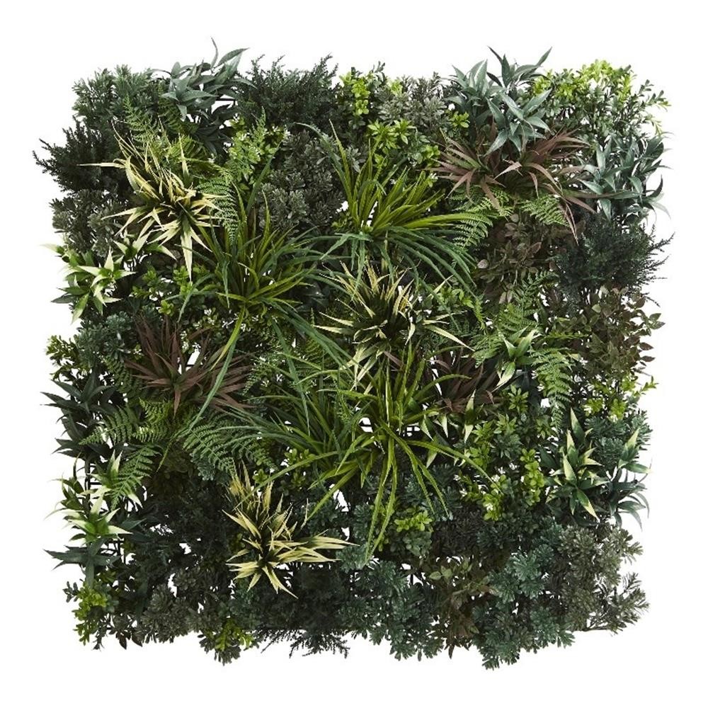 Nearly Natural 3ft x 3ft Greens & Fern Artificial Living Wall UV Resist