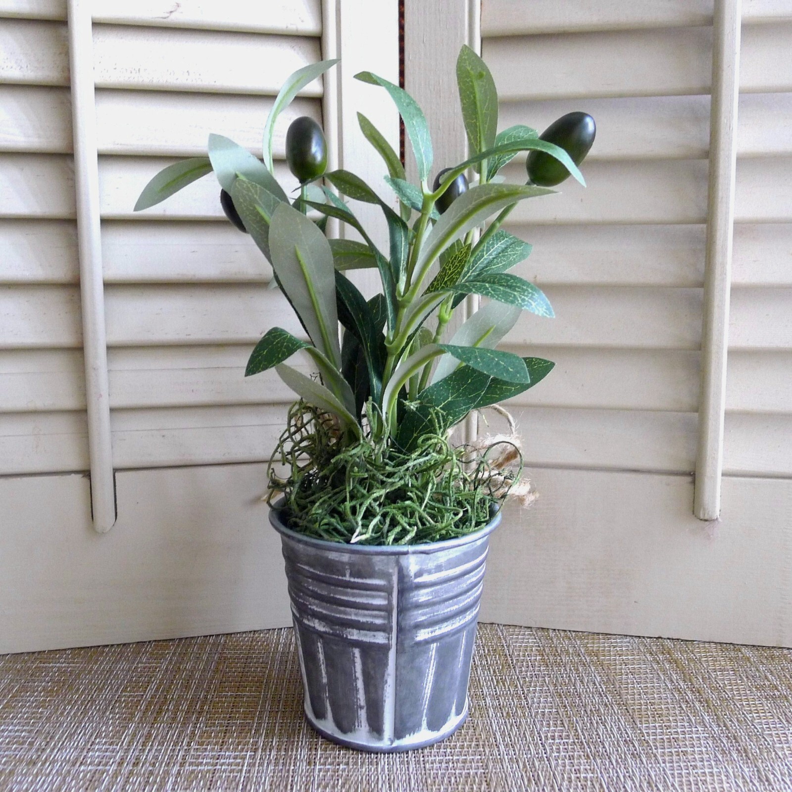 Olive Tree Branch Small Arrangement for Home Office Dining Restaurant Prop Decor