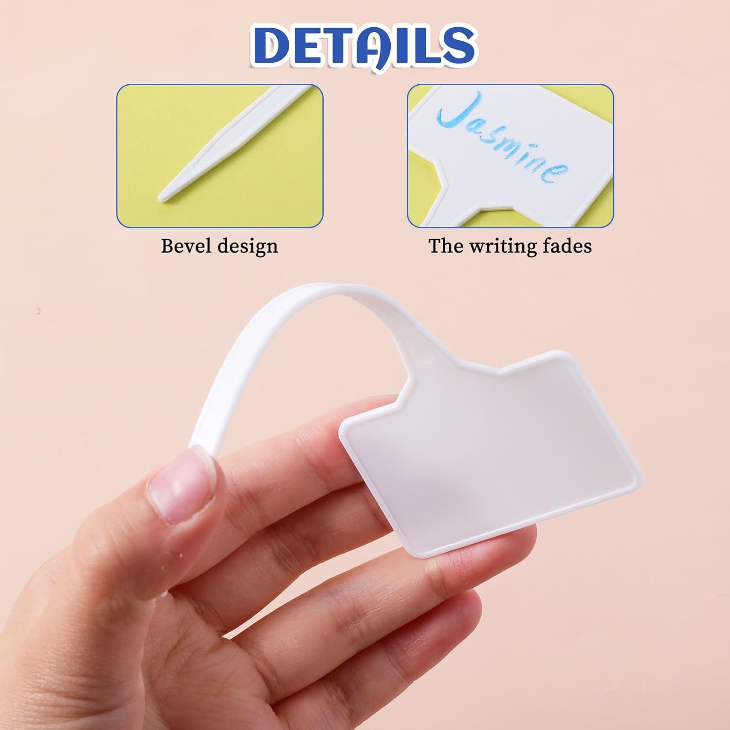 Plant Labels,50PCS T-Type 5.9″ Large Plastic Plant Tags Waterproof Plant Maker
