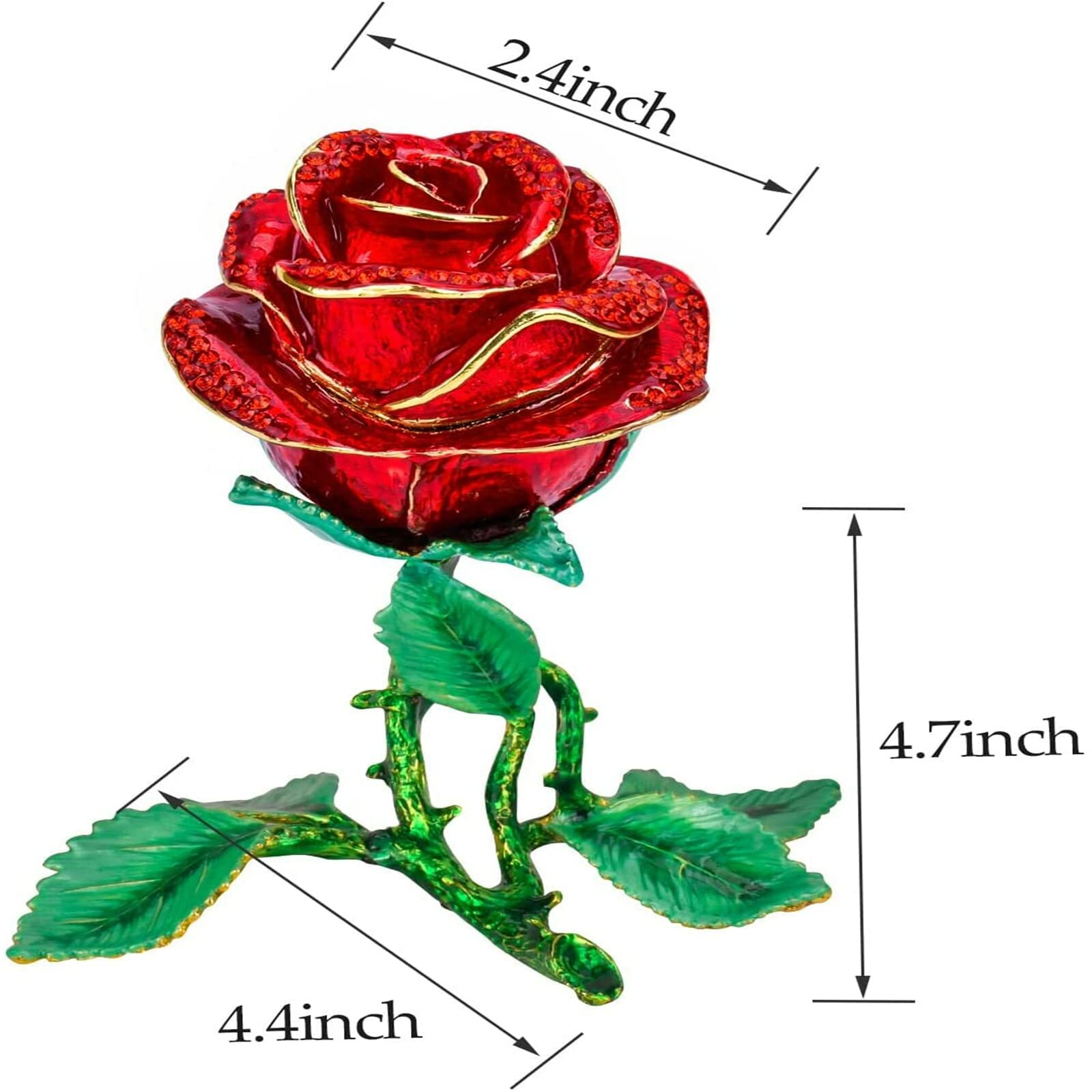 Diamonds Preserved Rose + Necklace 925 Sterling Silver
