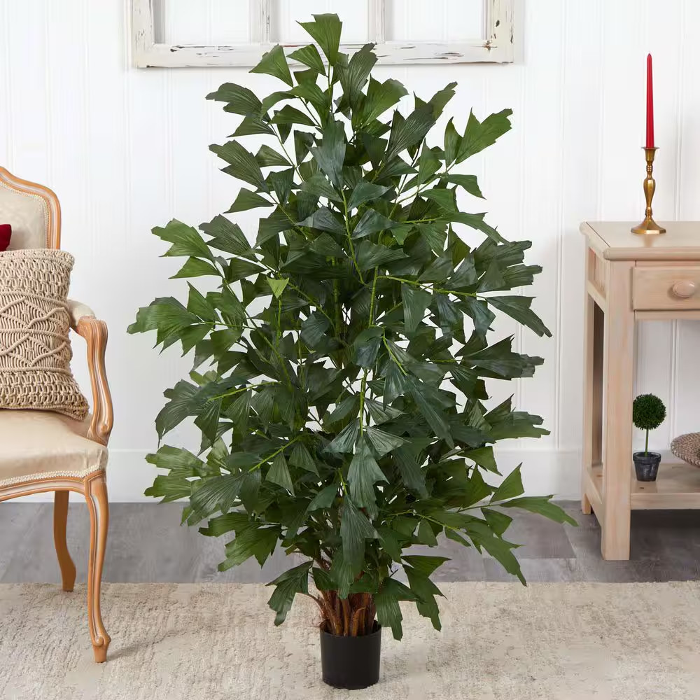 4.5 Ft. Artificial Green Fishtail Palm Silk Tree Free Ship NEW