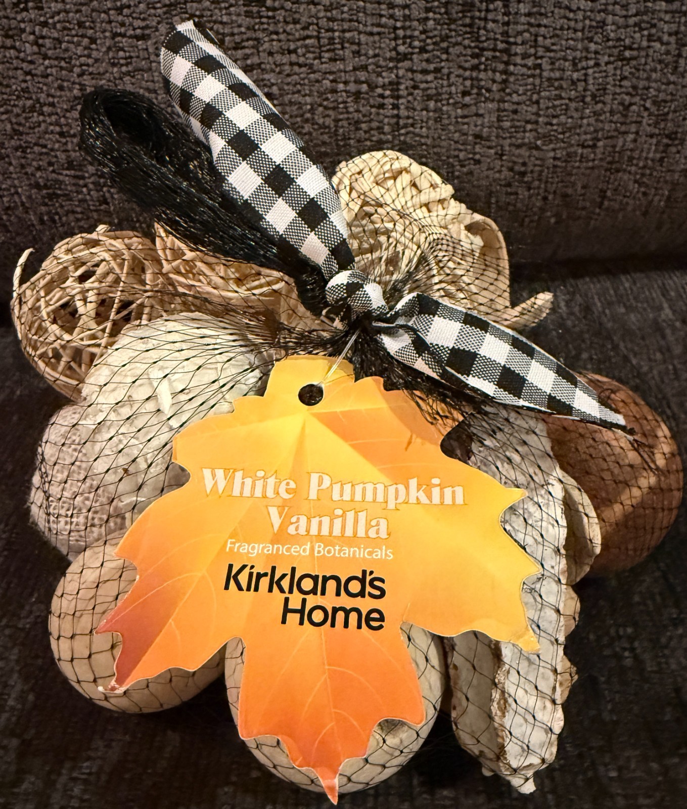 NEW Fall Decor White Pumpkin Vanilla Fragranced Botanicals Kirkland’s Home