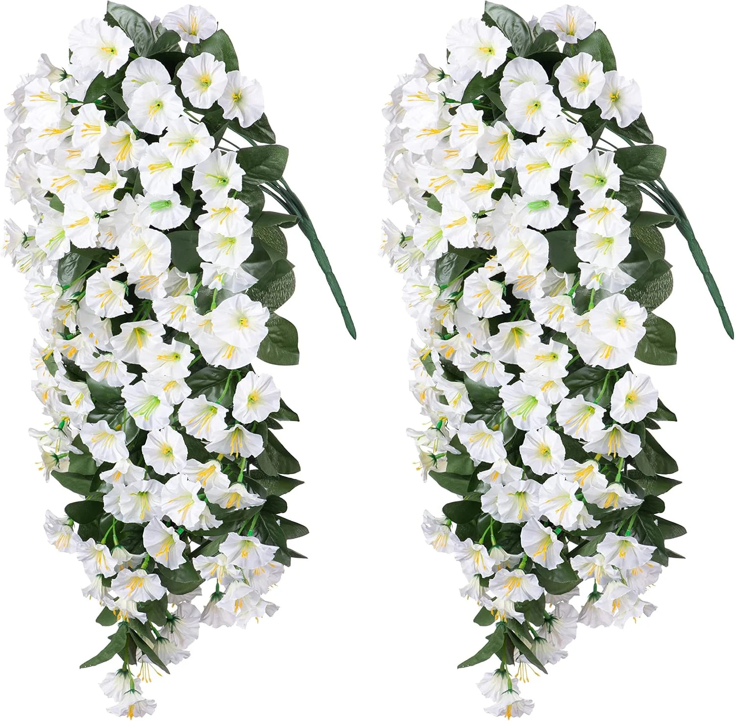 HyeFlora Artificial Fake Hanging Flowers Plants Vines for Outdoor Summer Decorat