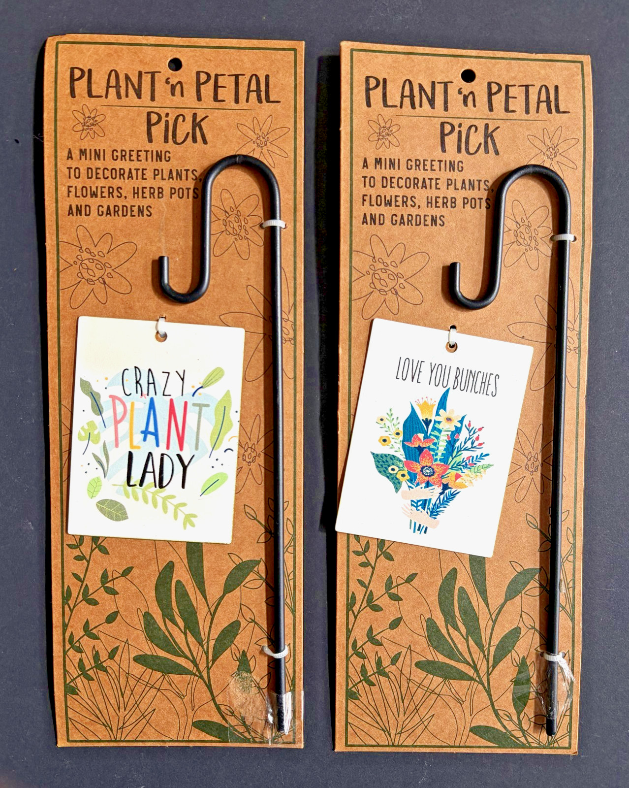 GANZ plant n petal picks decorative greeting gifting NEW lot 2
