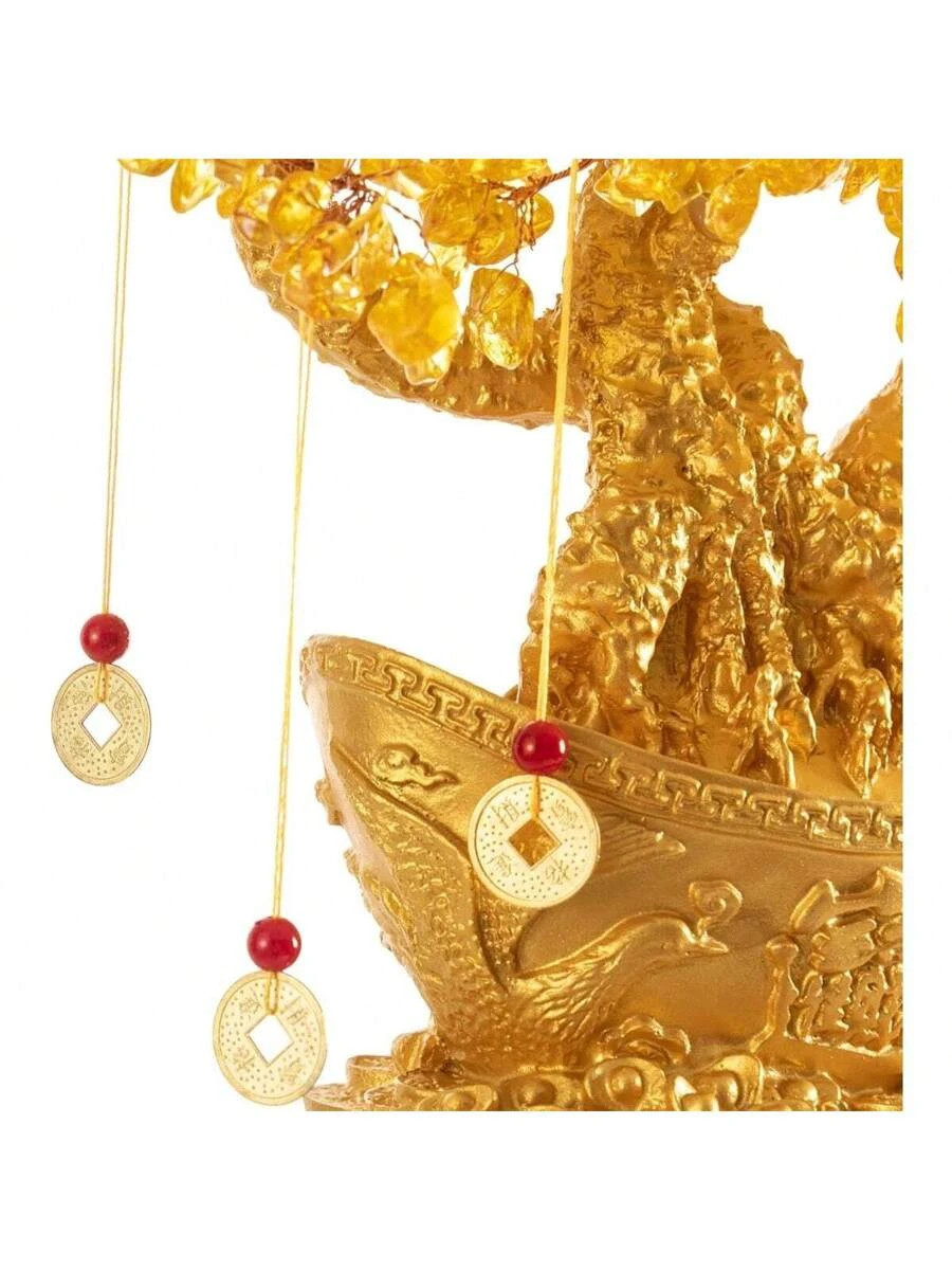 Tabletop Ornament, Crystal Money Tree Decoration, Feng Shui