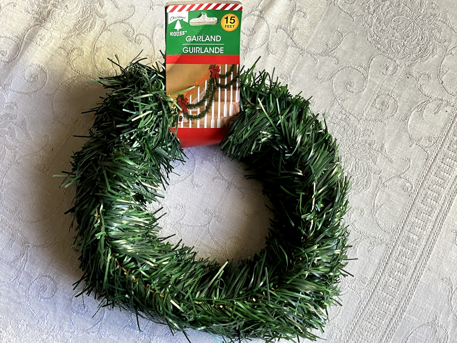 ARTIFICIAL GARLAND. 15 FEET LONG. BY “CHRISTMAS HOUSE”