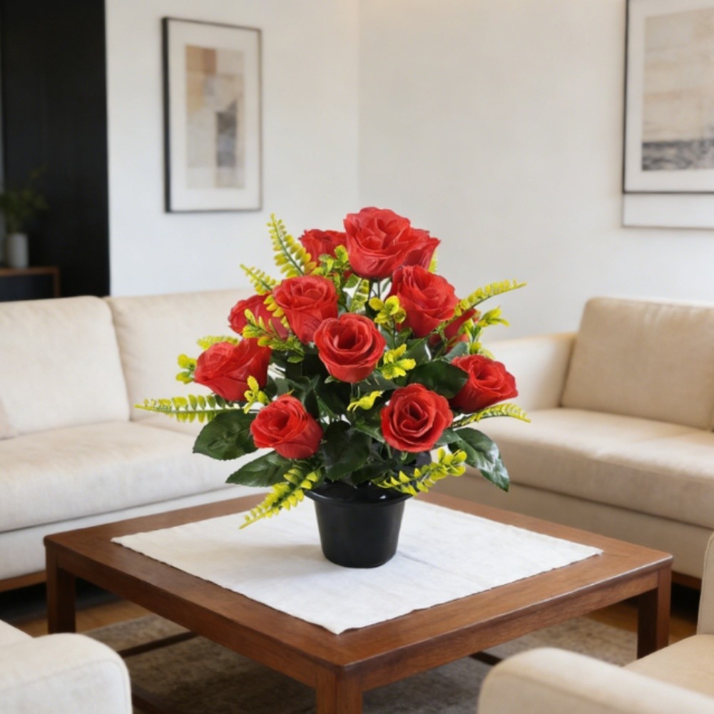 Indoor Use Only Artificial Roses with No Maintenance Required for Daily Display