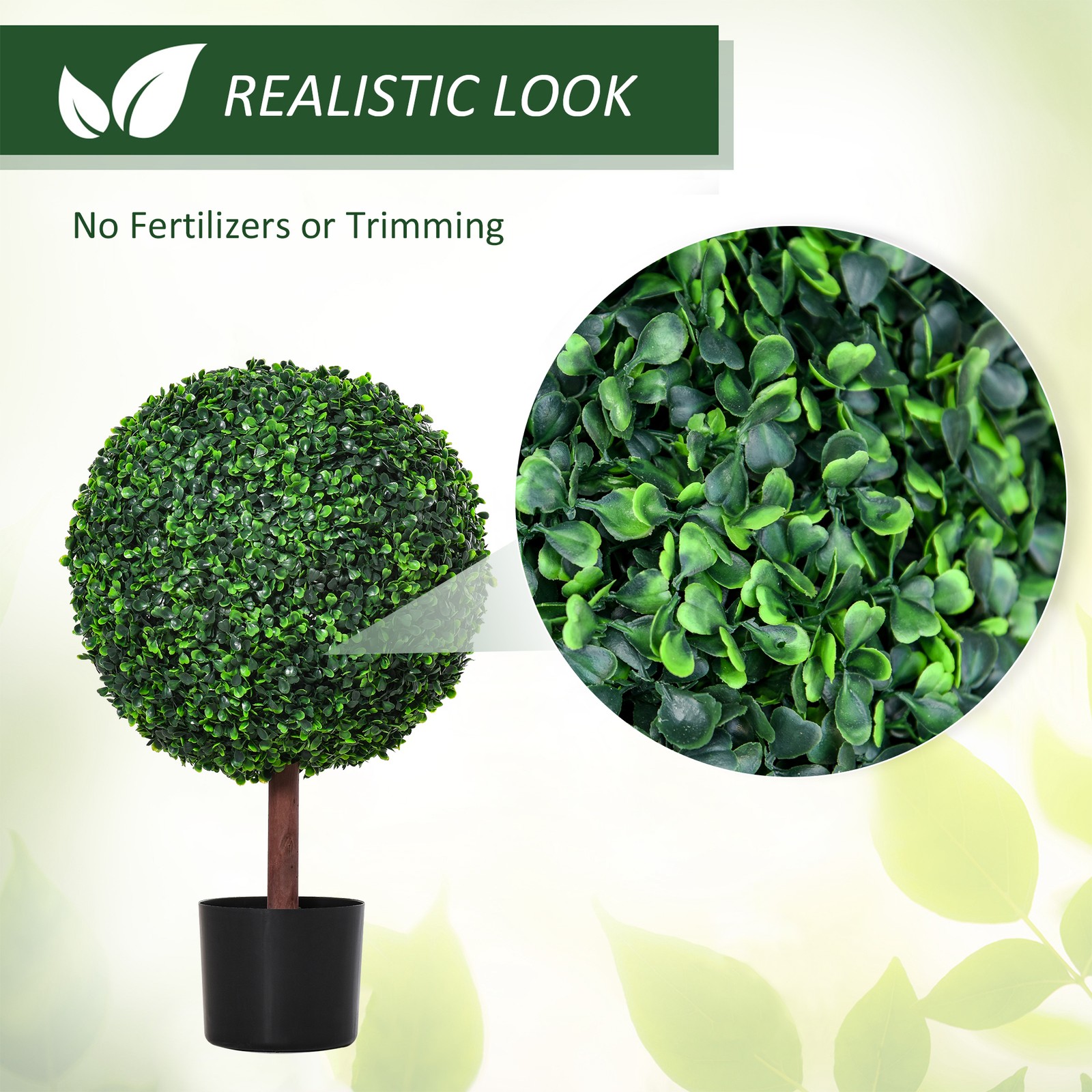 23.5″ Inch Artificial Boxwood Topiary Tree Plant