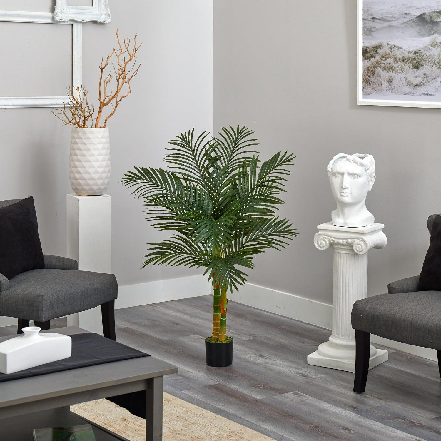 4′ Golden Cane Palm Artificial Tree Home Decor Premium Indoor Living Room Green