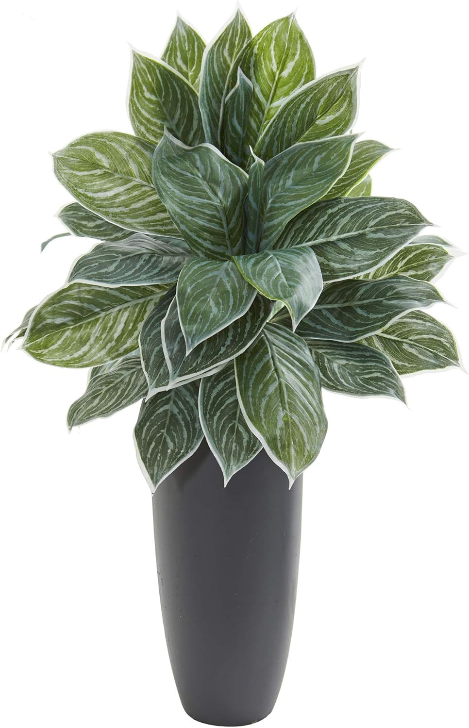 Real Touch 37″ Aglaonema Artificial Plant in Stylish Planter –