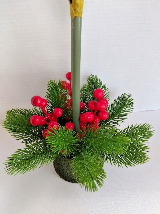 Artificial amaryllis Christmas decoration. RED