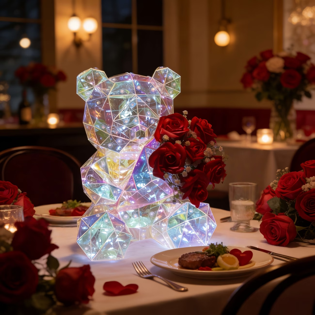 LED Love Bear Gift Lighted Teddy Wedding Proposal Valentine Decor