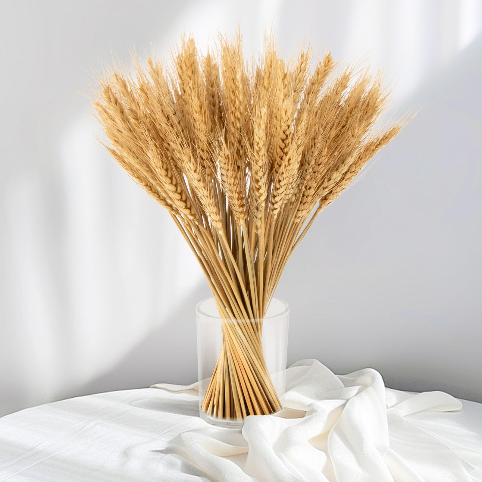 100 Stems Dried Wheat Stalks Sheaves Grass Natural Bunch Flowers for Wedding