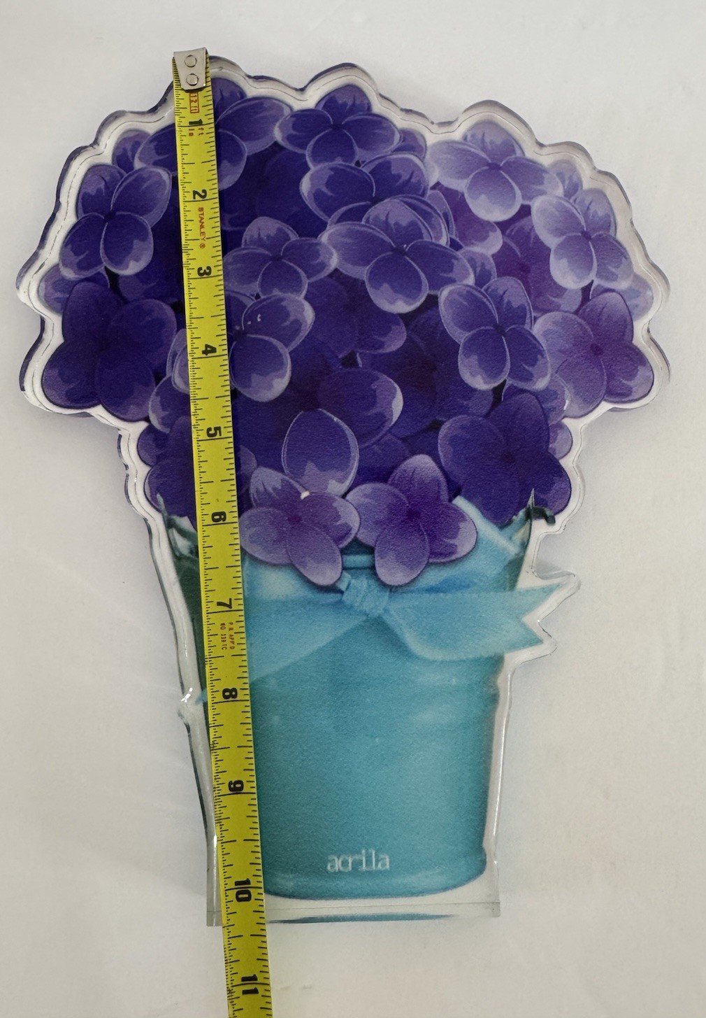 Purple Hydrangea Acrylic Flower Bouquet by Acrila 10×8 Solid Floral Art Cut Out
