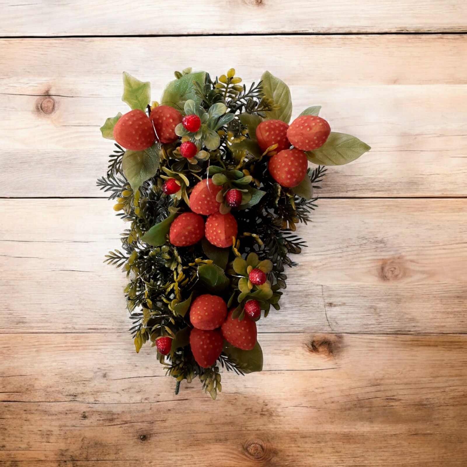 VTG Artificial Plant Spray Strawberries Berries Swag Grandmacore Cottagecore
