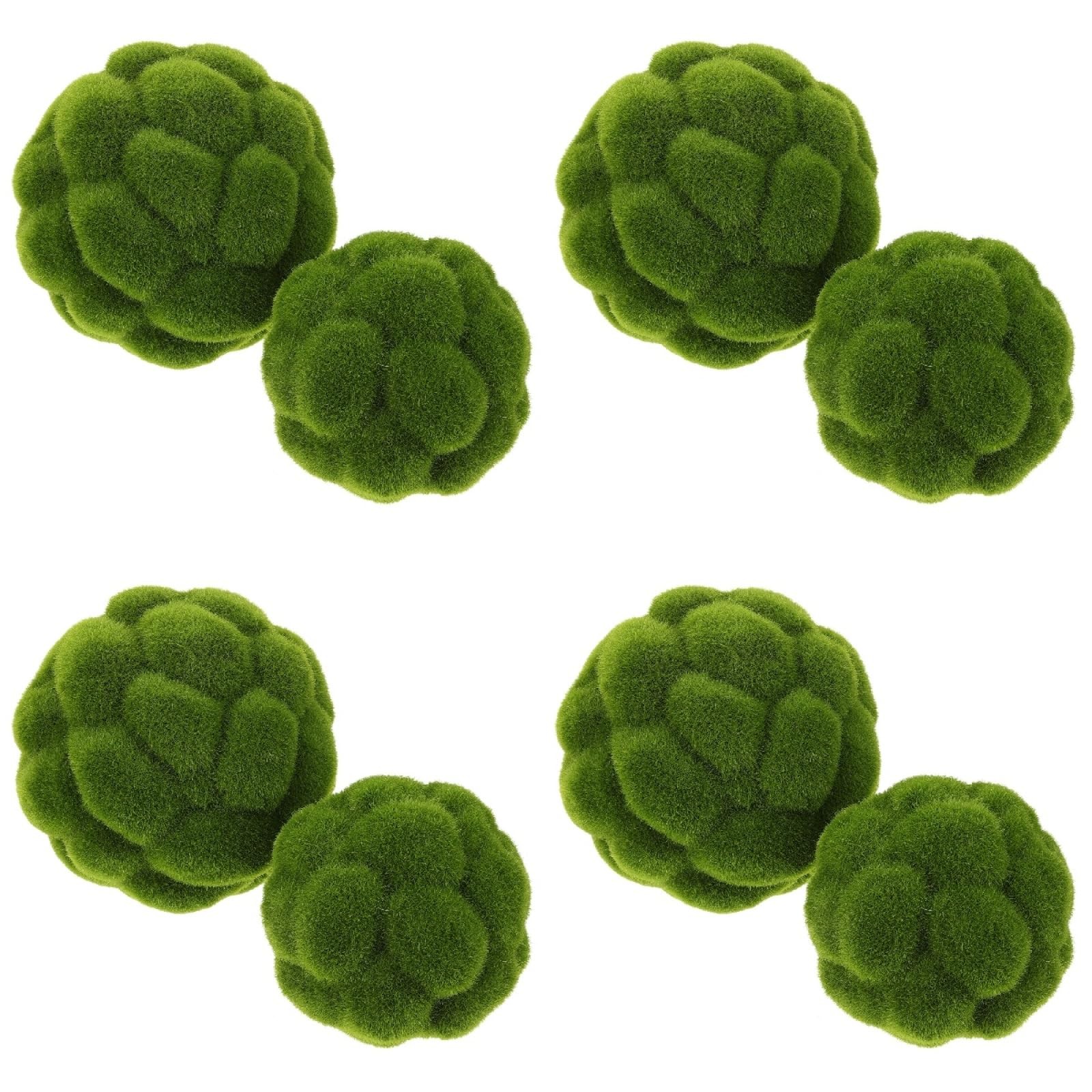 8pcs Green Moss Balls Decorative for Centerpiece Bowls Simulated Moss Balls A…