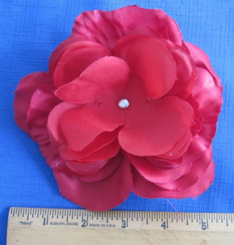 #2 Lot-12 Layers Used Silk Flower Petals 3.5-5″ Brads Multiple Colors Sizes