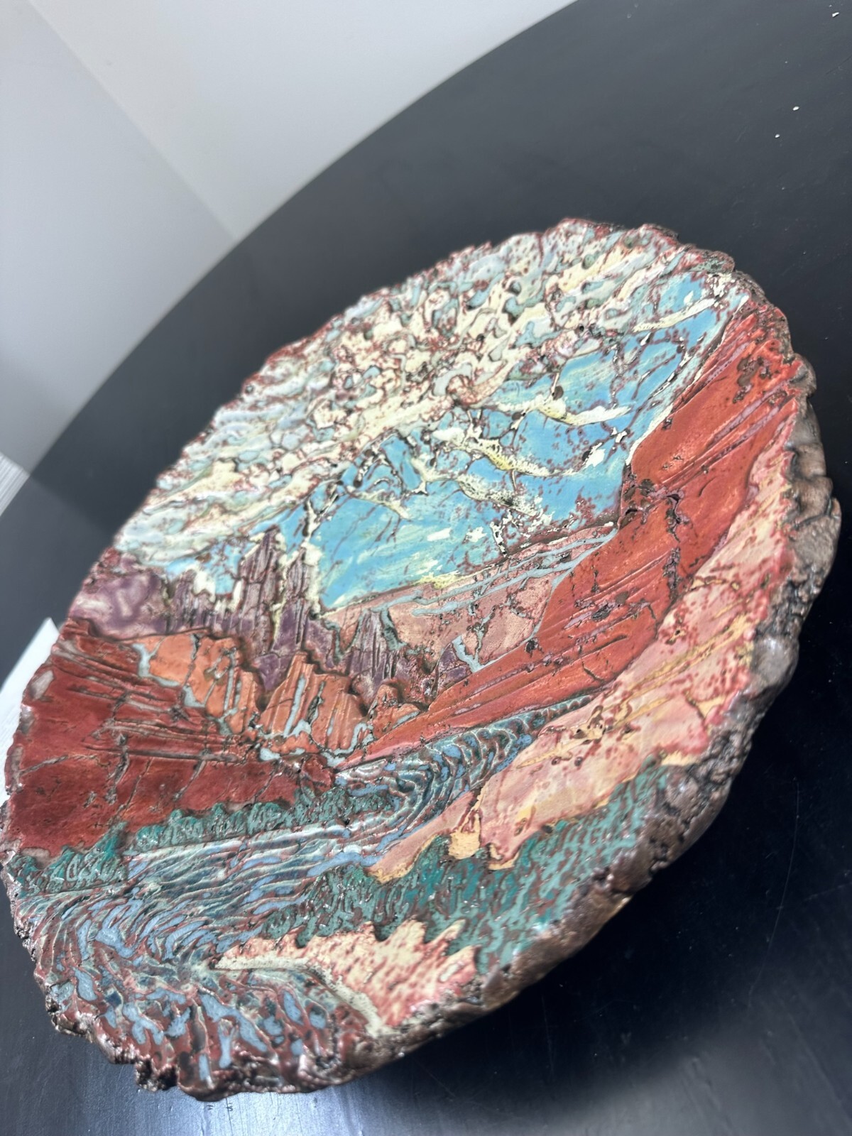 Handmade Wedding/Engagement Present Centerpiece Bowl Gift Nature Landscape Art