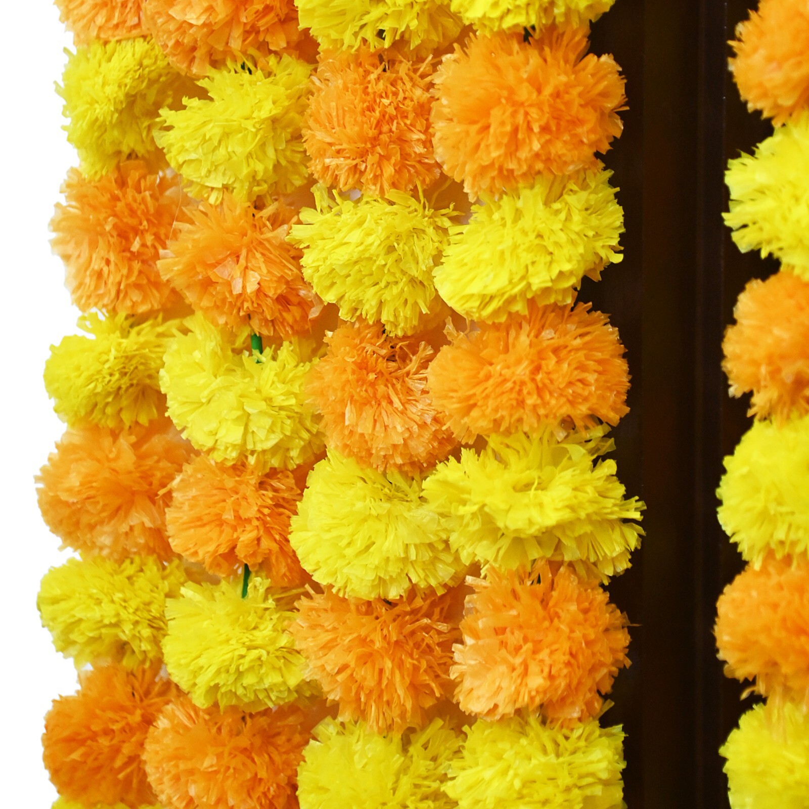 Wholesale Lot Artificial Marigold Flower Garland Baby Shower Diwali Decoration