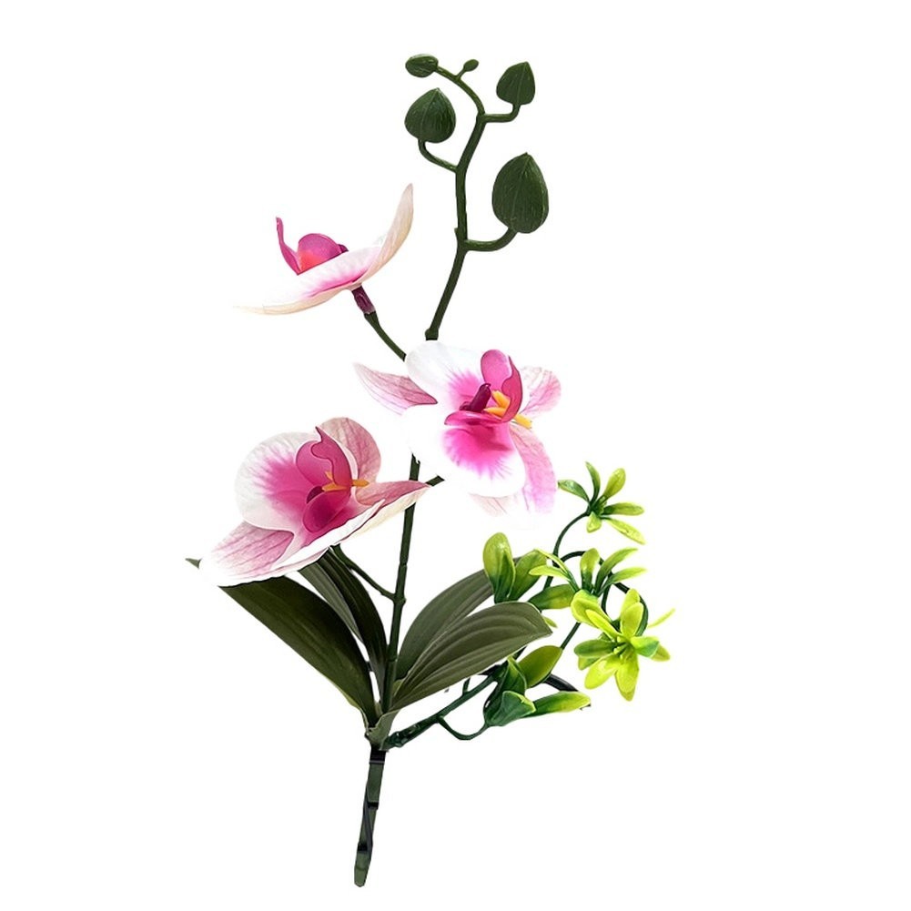 Plastic Artificial Phalaenopsis Orchid Bouquet 25cm Realistic for Home Use