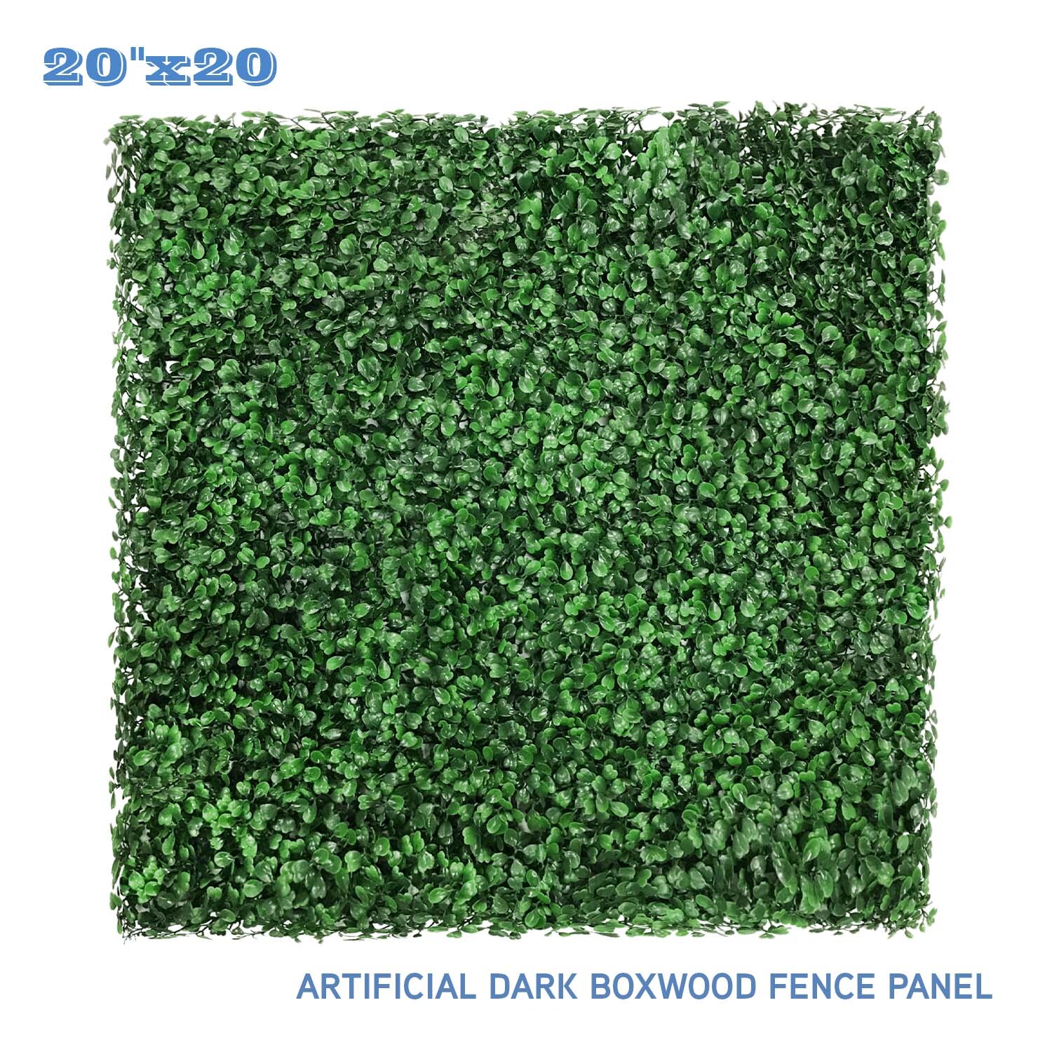 20in Artificial Faux Boxwood Plant Leaf Fence Panel Wall Home Decor Grass Mat