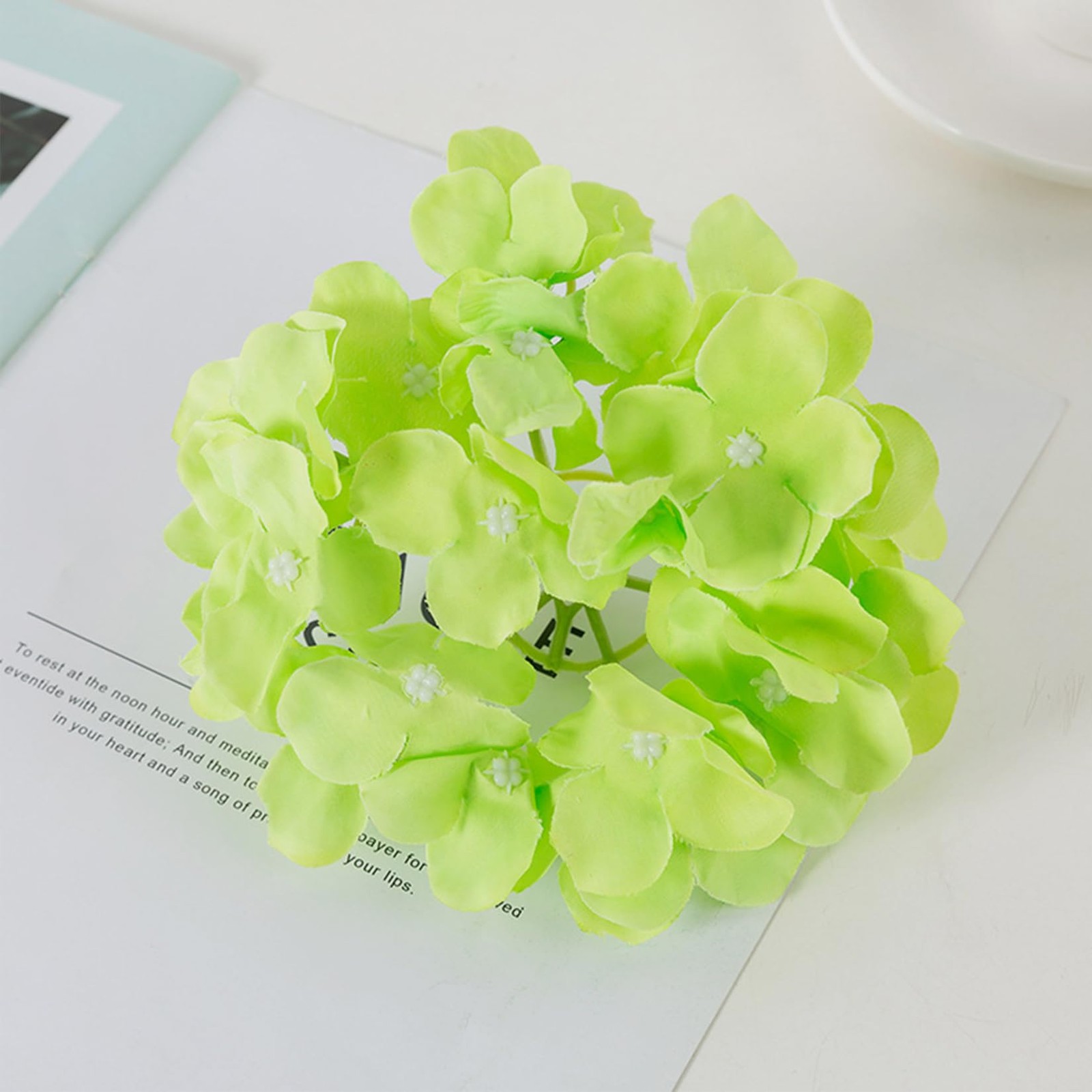30 Pcs Silk Hydrangea Heads Artificial Flowers Heads and Stems Fake Hydrangea…