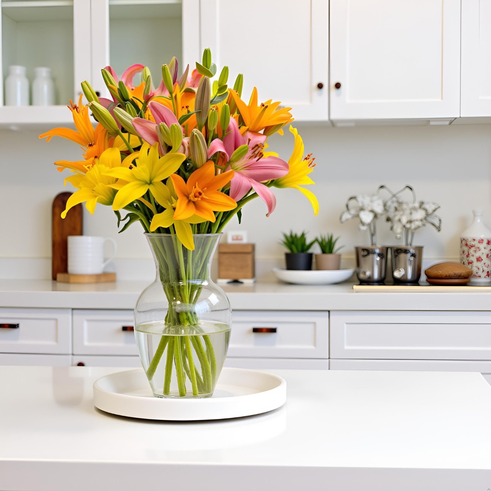 Fresh Cut Sunrise Royal Lily Bouquet – 10 Stems, Hand-Tied Floral Gift for Any O