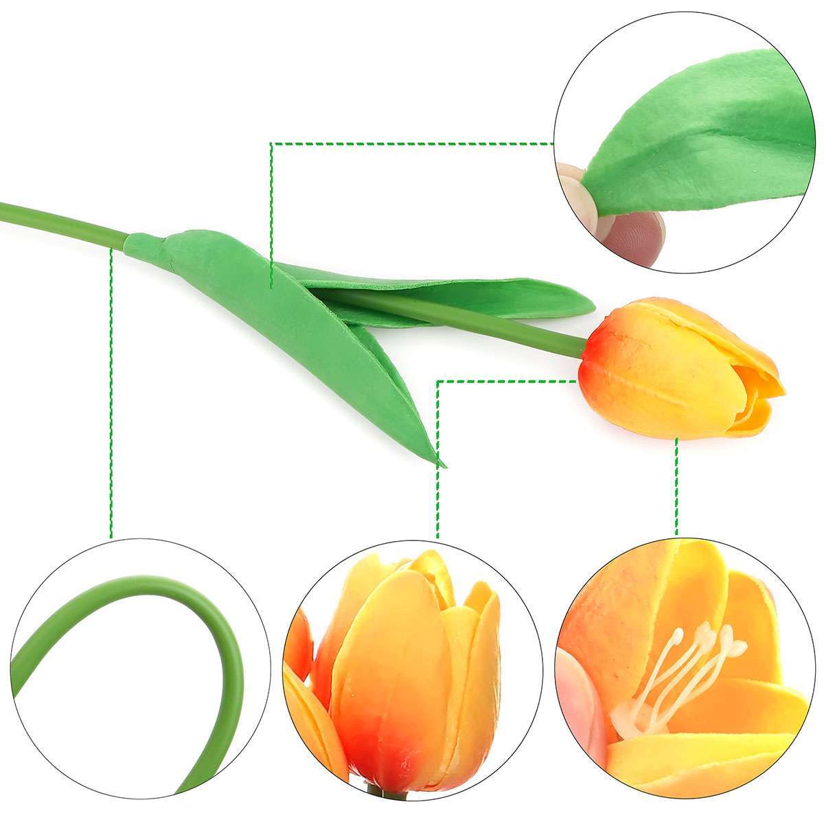 5X Real Touch Artificial Tulips Bouquet Bridal Home Wedding Party Festival Decor