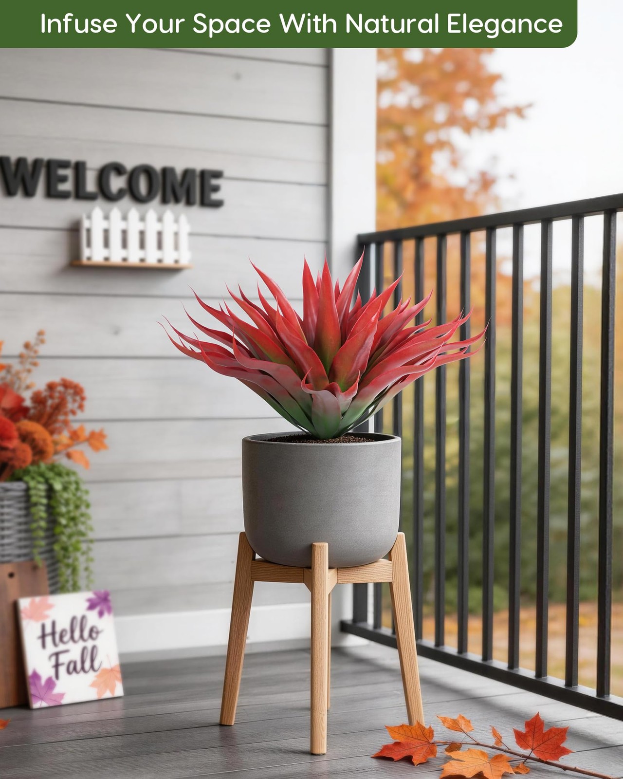 Outdoor Fake Agave Artificial Plant, Unpotted Fake Plant for Room Decor, UV R…