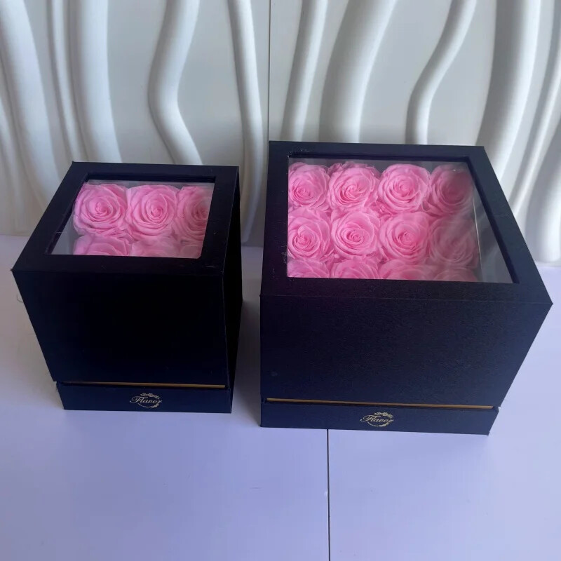 Eternal flowers in trapezoidal gift boxes for Valentine’s Day Mother’s Day gift