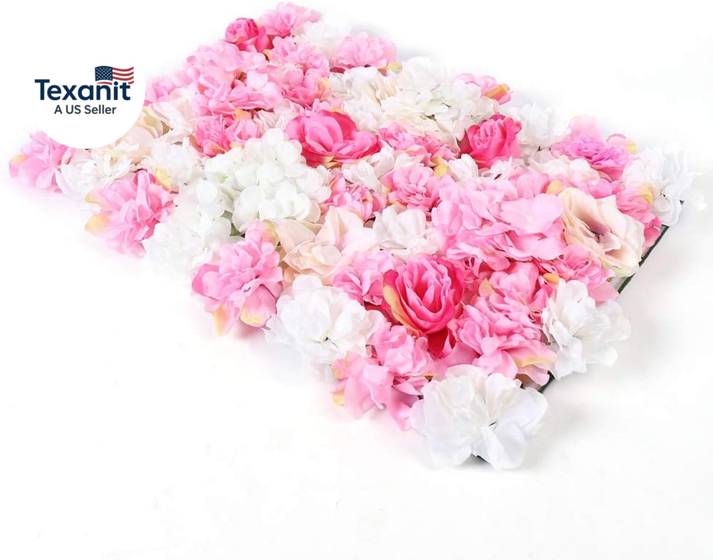 8X Artificial Rose Flower Wall Panels Artificial Silk Wedding Decor Party Home A