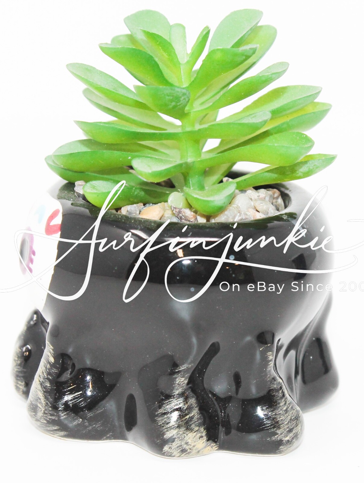 Day of the Dead Mini Succulent Faux Cactus Plant Statue La Muerte Dia De Los