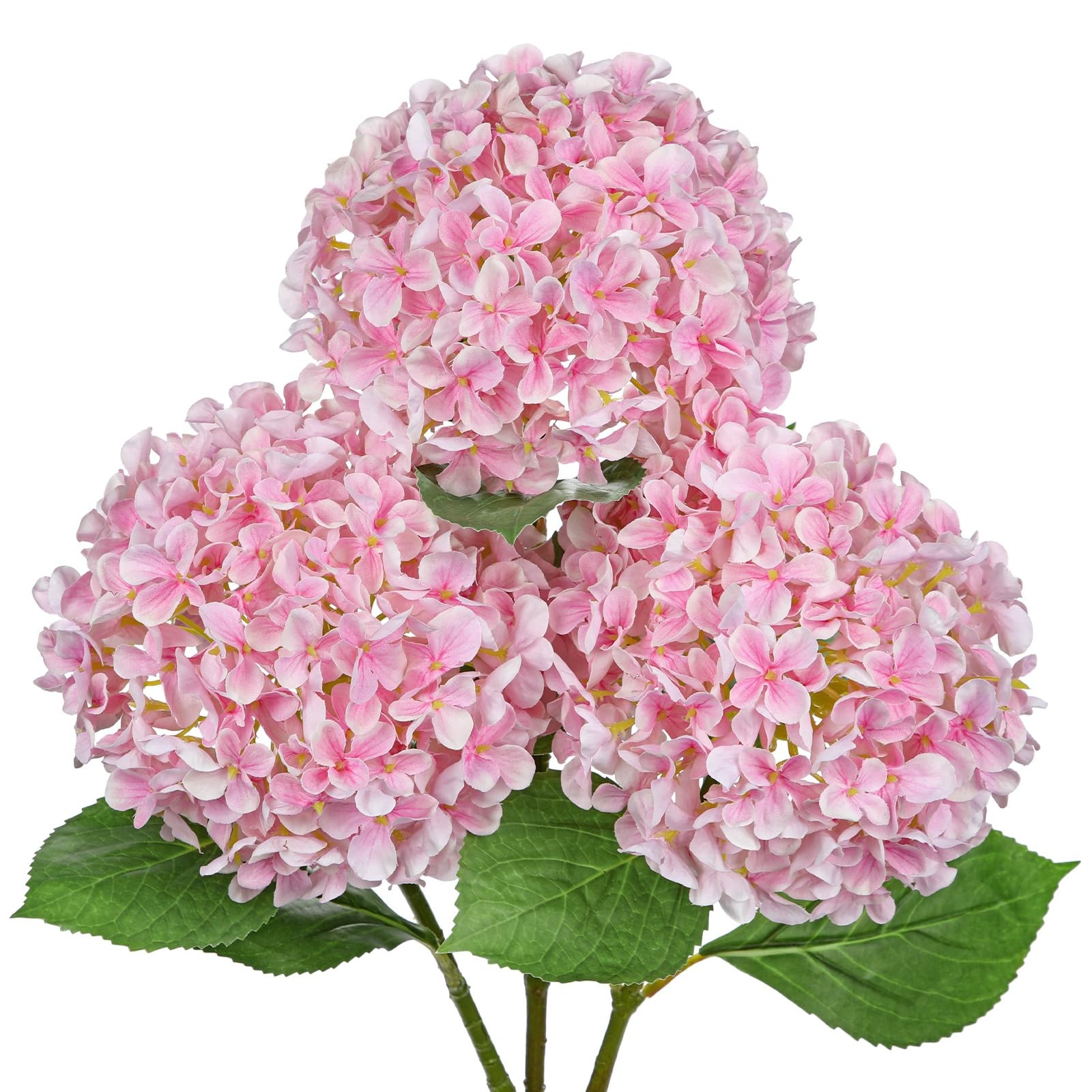 26″ Artificial Hydrangea Flower with 6.6″ Large Bloom, Realistic Gradient Sil…