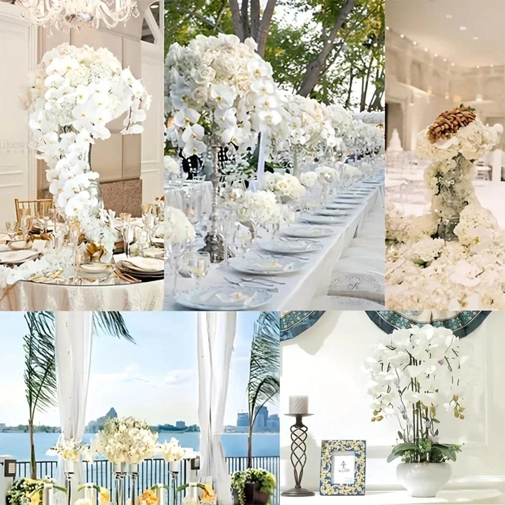69cm Artificial Phalaenopsis Flower Branches Real Touch Faux Orchid Stems for Fl